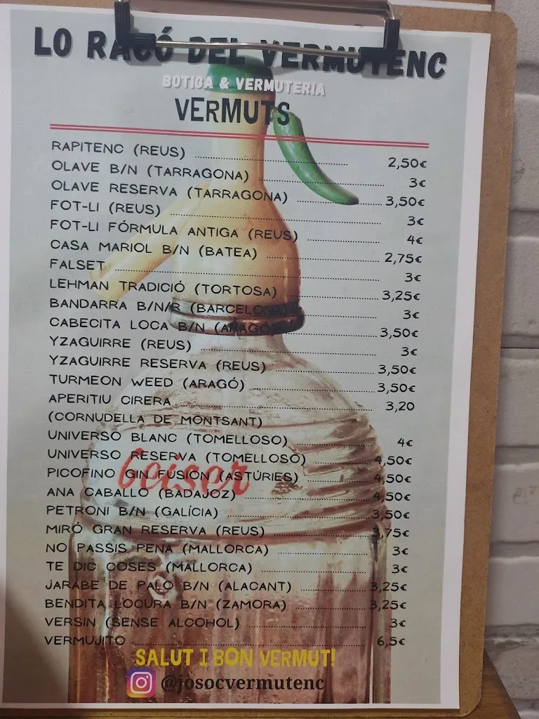 Menu_Vermutería Lo Racó del Vermutenc_Sant Carles de la Ràpita_image_4