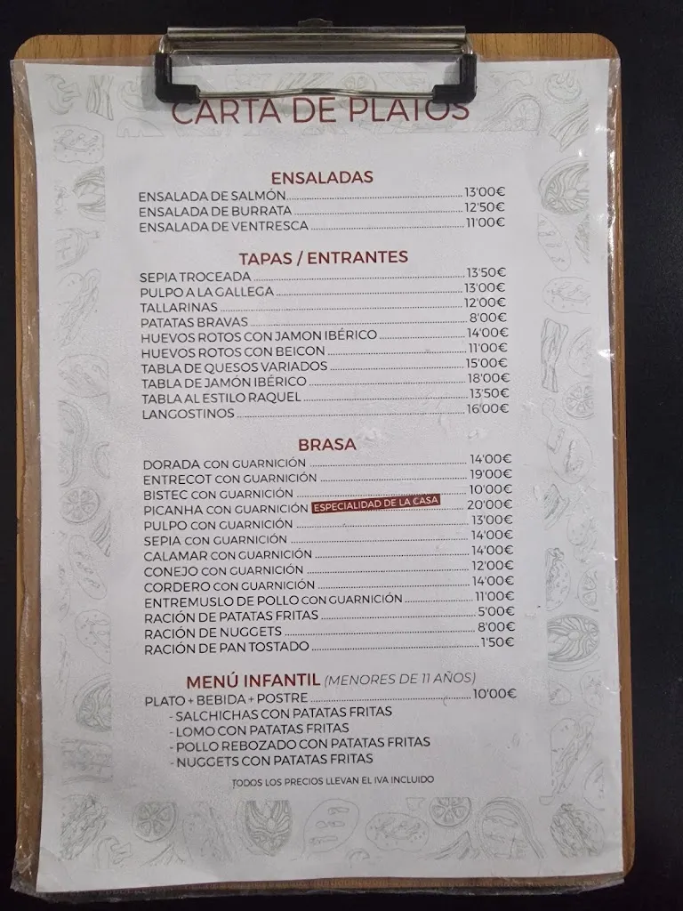 Menu_BRASERIA CAFETERIA RAQUEL_Sant Carles de la Ràpita_image_1