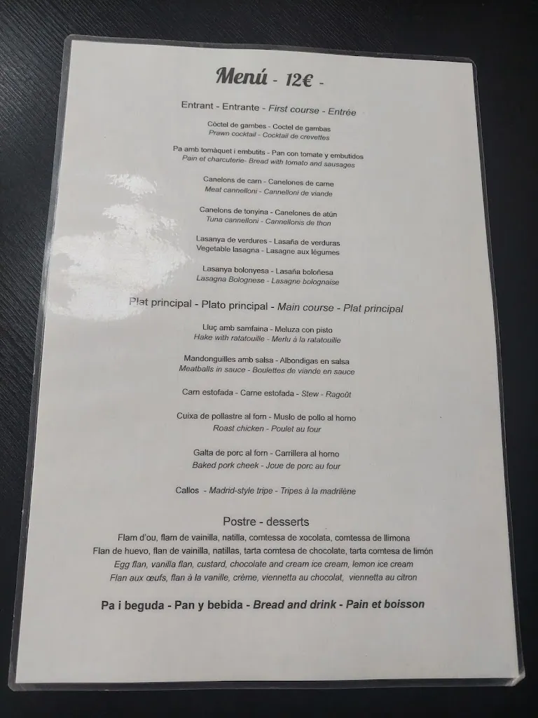 Menu_Cafeteria Restaurant Noa_Sant Jaume dEnveja_immagine_1