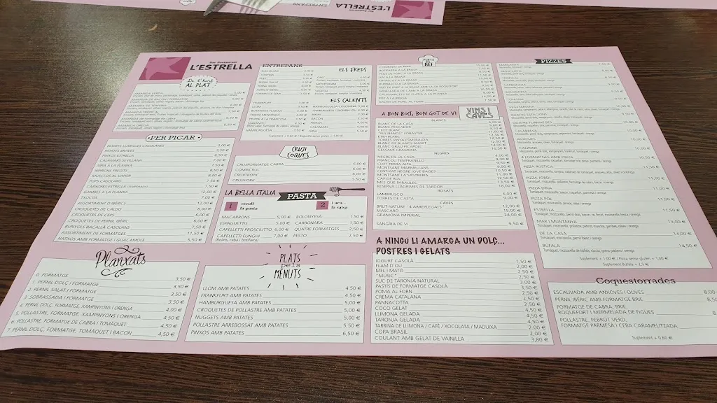 Menu_Cafè Bar L'Estrella_Santa Coloma de Queralt_image_3