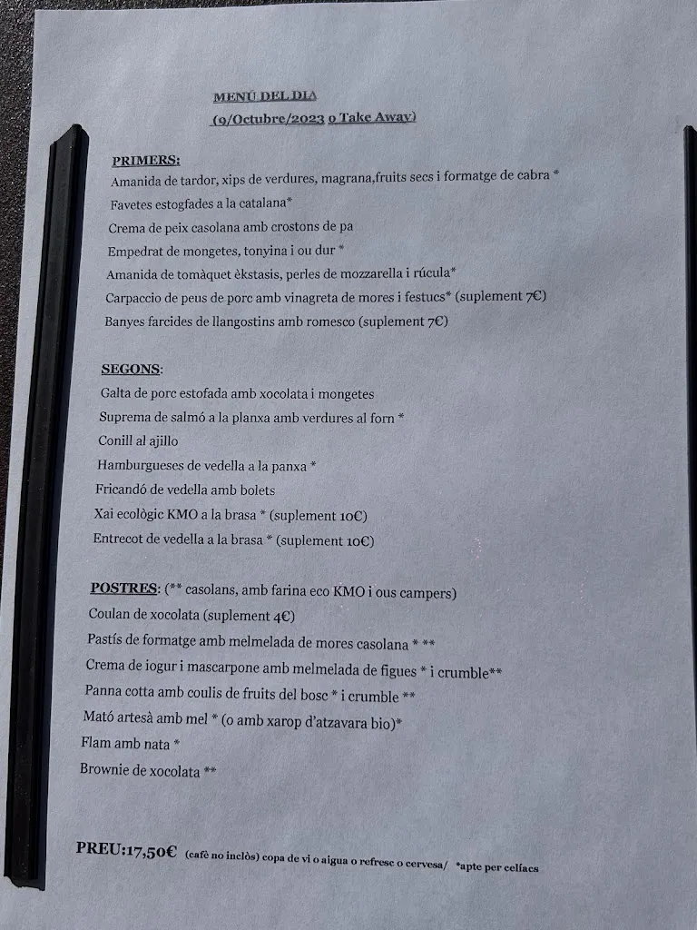 Menu_Restaurant labarbacana_Santa Coloma de Queralt_image_3