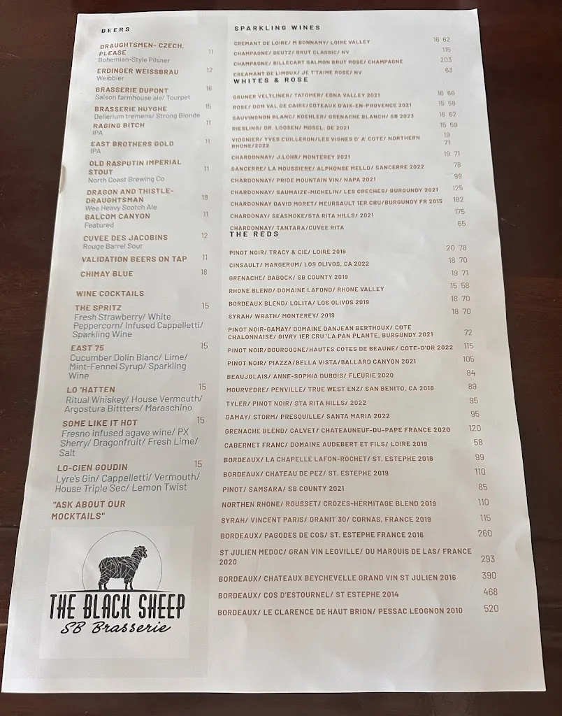 Menu_The Black Sheep Restaurant + Bar_Santa Bárbara_image_2