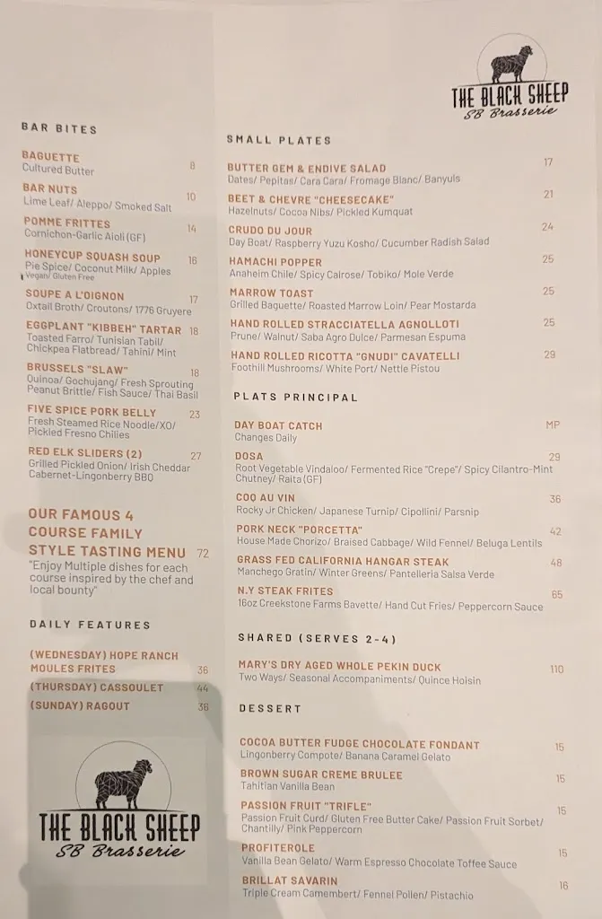 Menu_The Black Sheep Restaurant + Bar_Santa Bárbara_image_4