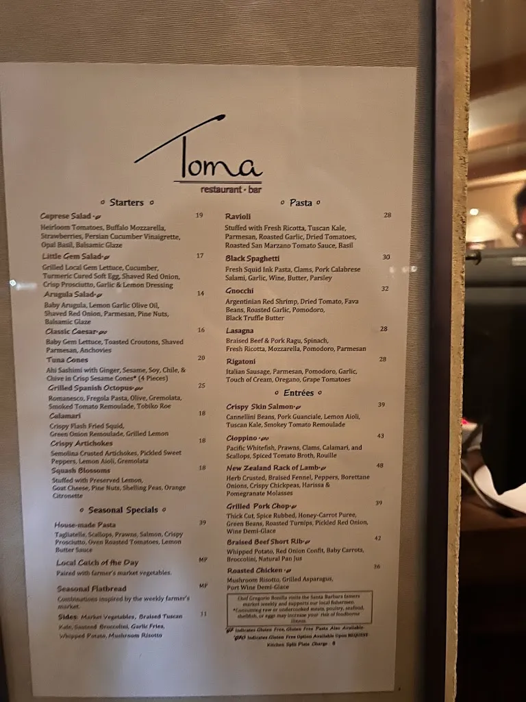 Menu_Toma Restaurant & Bar_Santa Bárbara_image_1