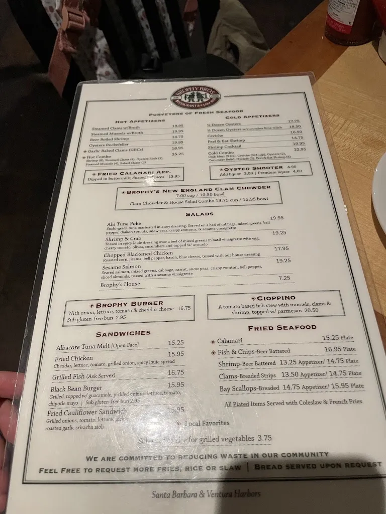 Menu_Brophy Bros._Santa Bárbara_image_3