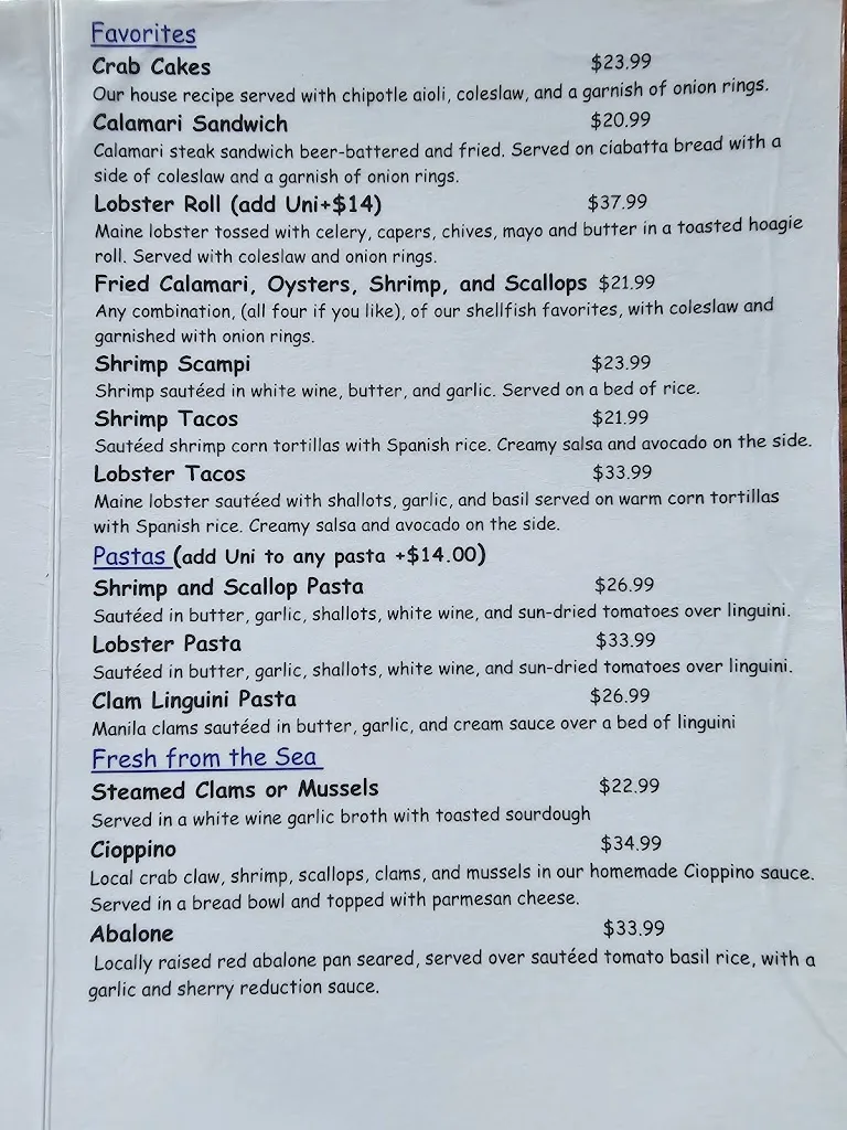 Menu_Santa Barbara Shellfish Company_Santa Bárbara_image_1