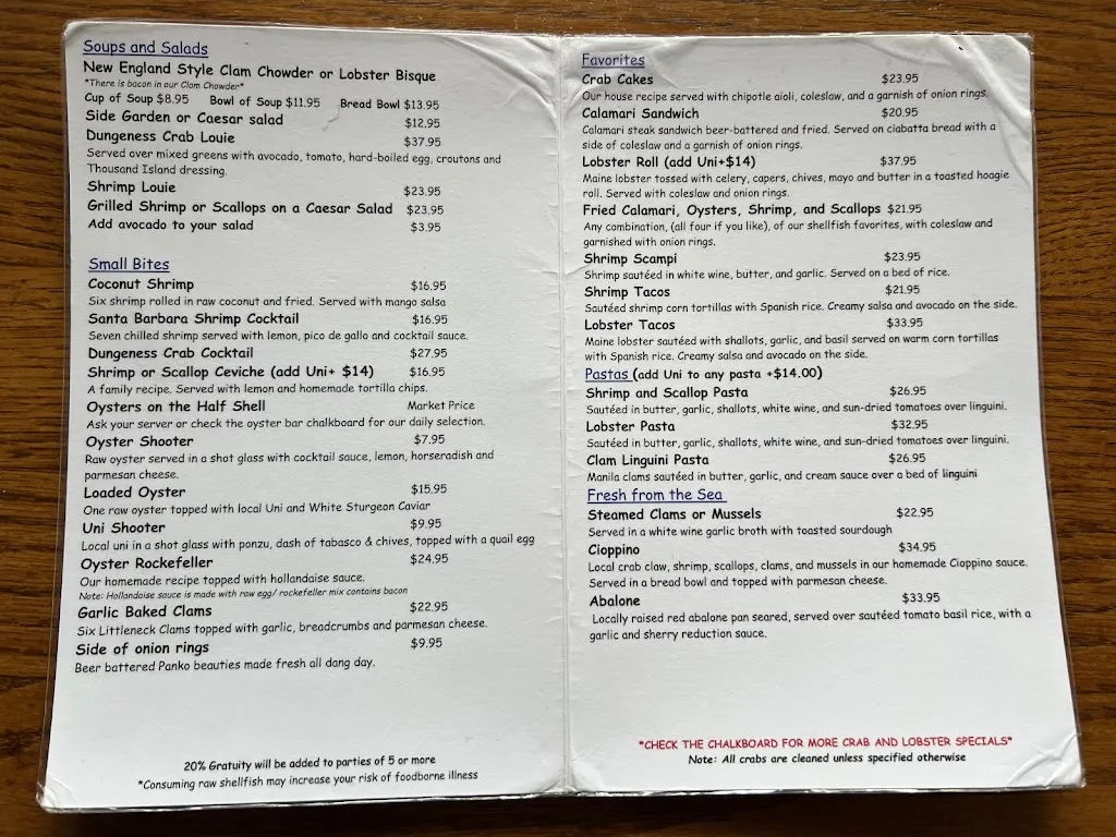 Menu_Santa Barbara Shellfish Company_Santa Bárbara_image_4