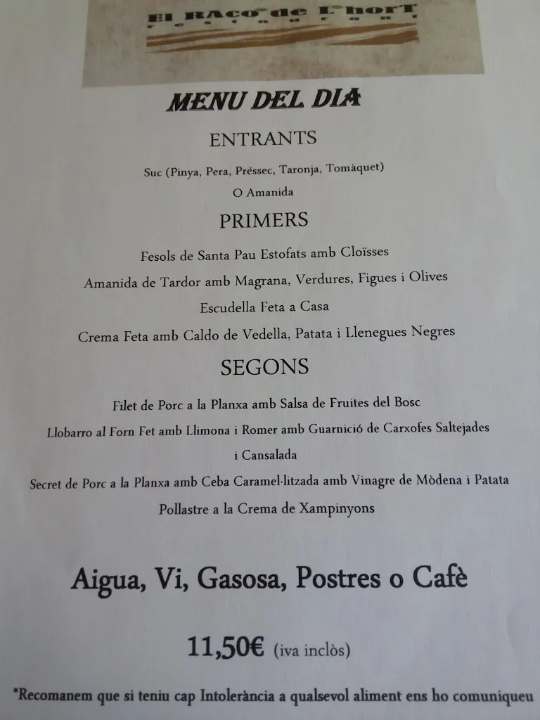 Menu_Restaurant El Racó de L'Hort_Selva del Camp_image_2