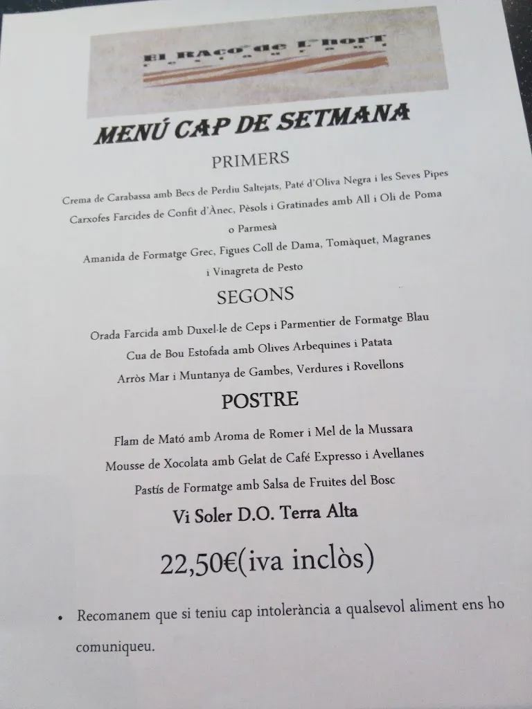Menu_Restaurant El Racó de L'Hort_Selva del Camp_image_4