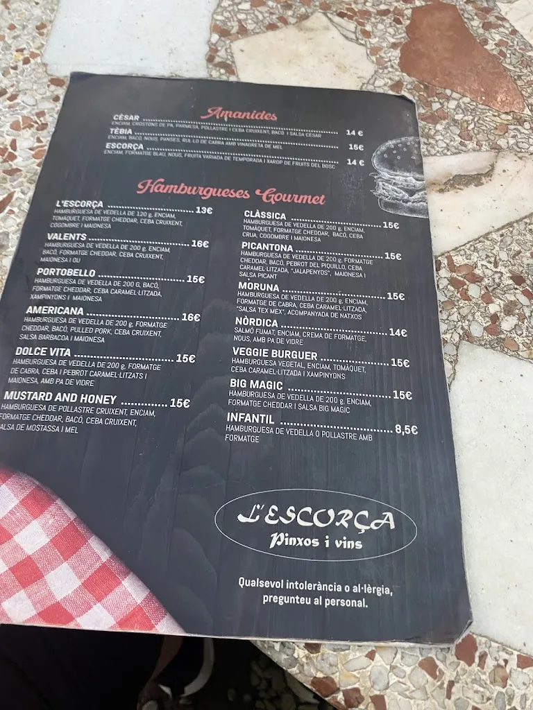 Menu_L'Escorça · Pinxos i Vins_Selva del Camp_immagine_3