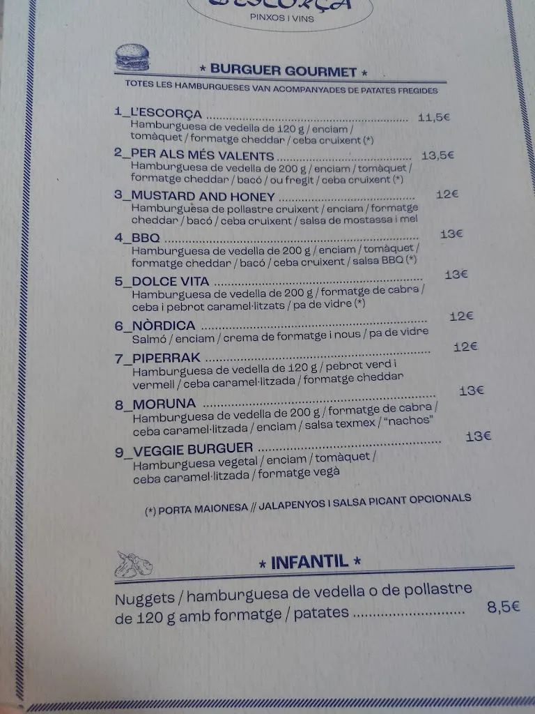 Menu_L'Escorça · Pinxos i Vins_Selva del Camp_immagine_4