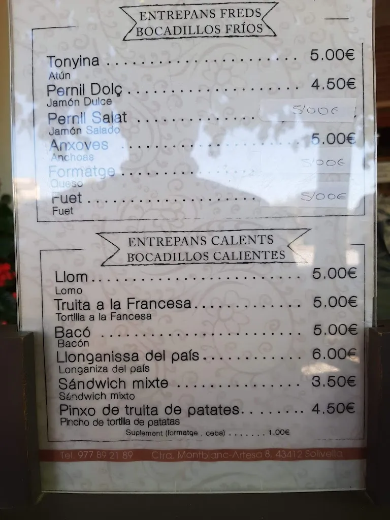 Menu_Restaurant Cal Paulet_Solivella_image_3