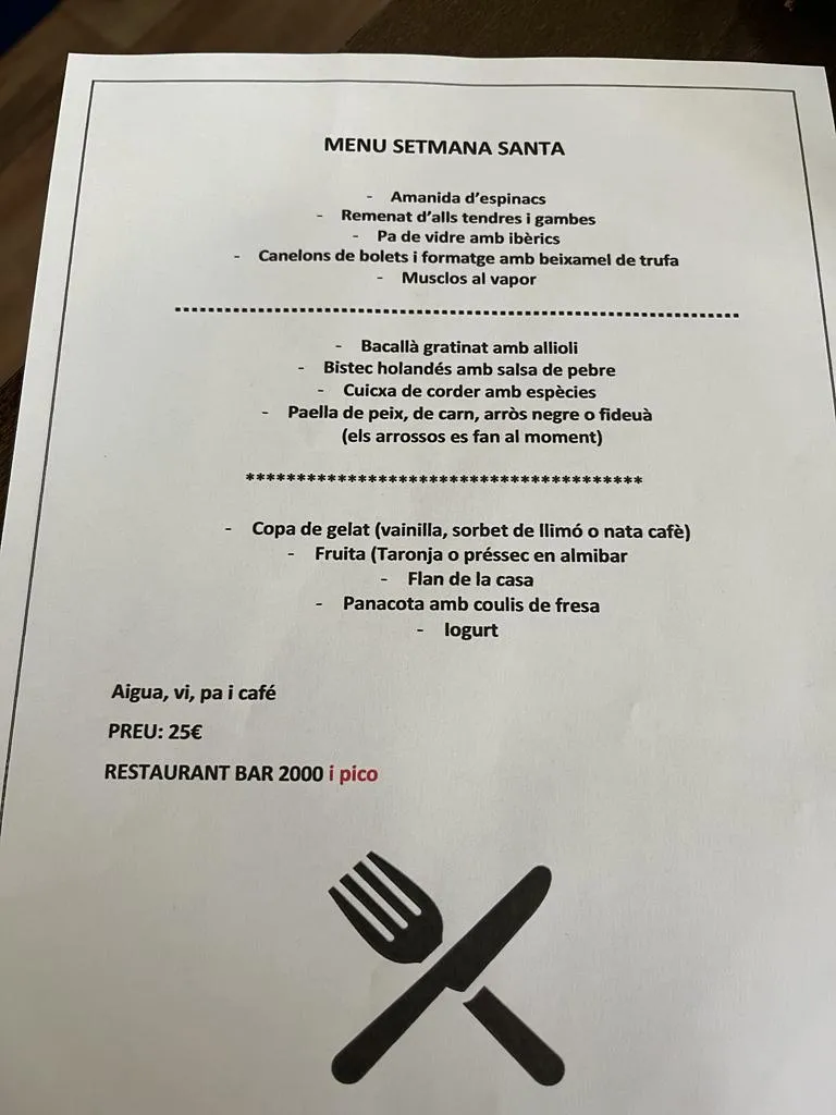 Menu_Bar Restaurant 2000 i pico_Tivissa_image_1