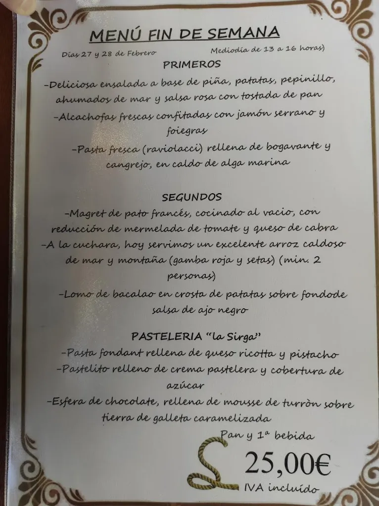 Menu_Sirga Restaurant_Torredembarra_image_3