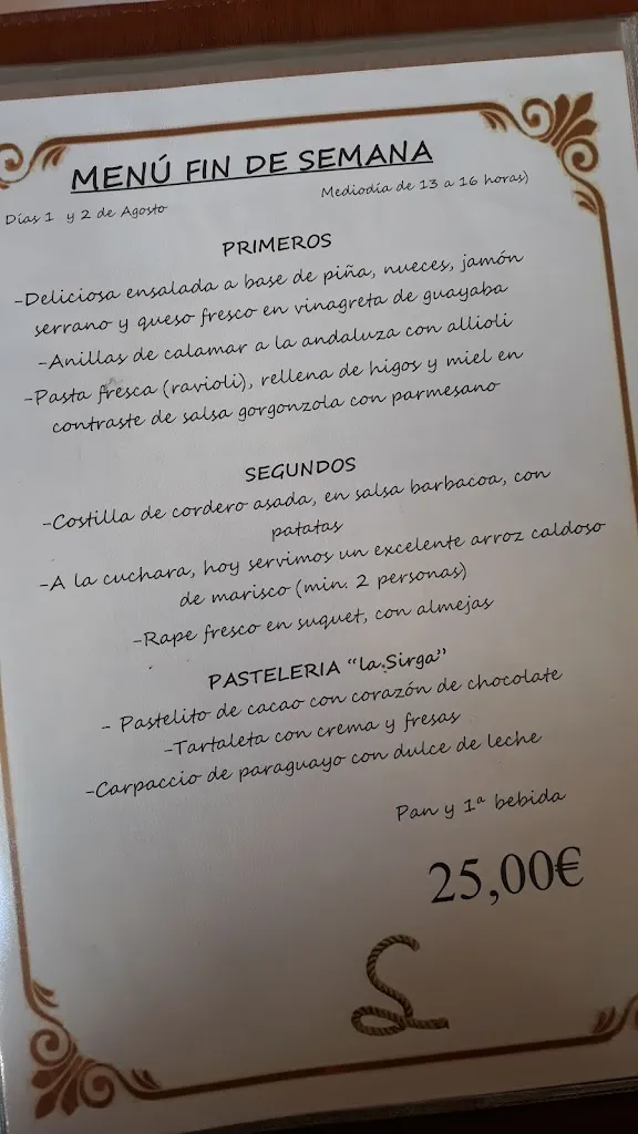 Menu_Sirga Restaurant_Torredembarra_image_4