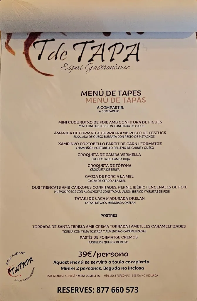 Menü_TdeTapa Tortosa_Tortosa_Bild_1