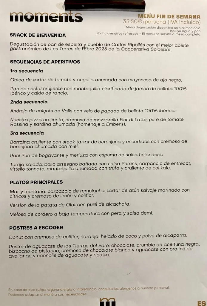 Menu_Moments Tortosa_Tortosa_image_1