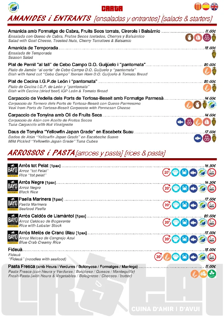 Menu_Bar Restaurant Cristal_Tortosa_image_1