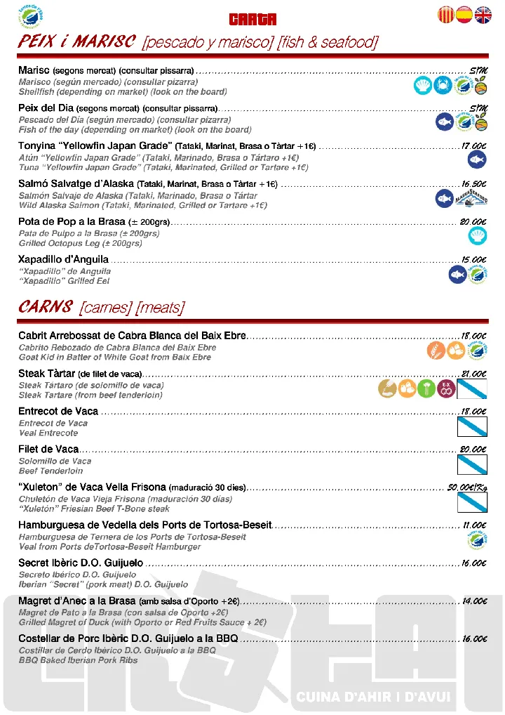 Menu_Bar Restaurant Cristal_Tortosa_image_3