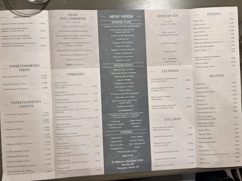 Menu_Restaurant la Torreta de Remolins_Tortosa_image_2