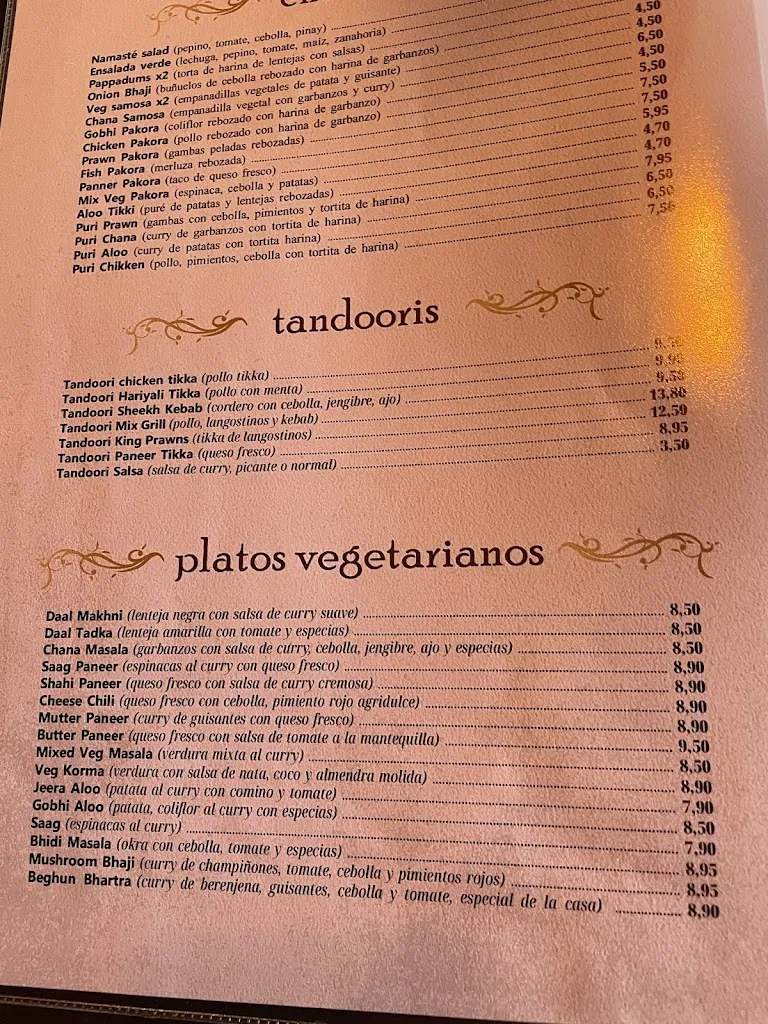 Menu_Namaste Restaurant Indi Tarragona_Tarragona_image_3