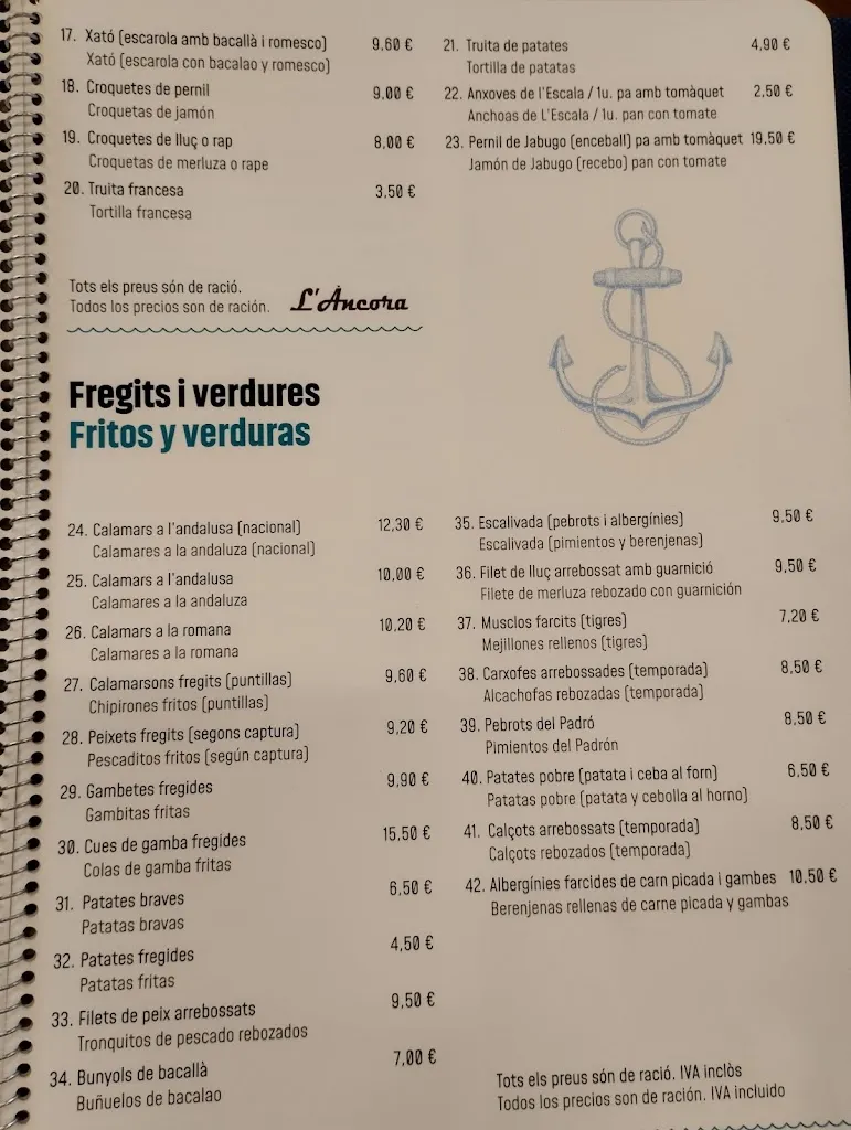 Menu_Restaurant L'Àncora del Serrallo_Tarragona_image_2