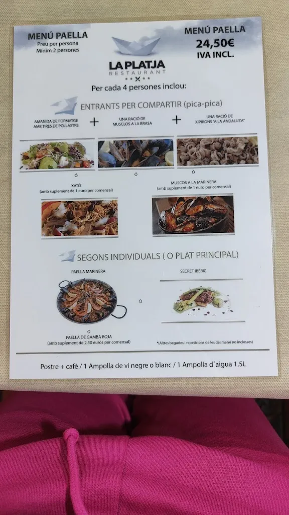 Menu_Restaurant La Platja_Tarragona_image_4
