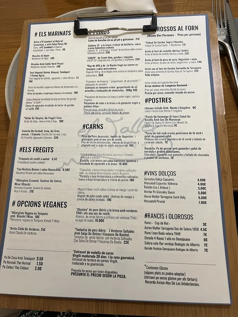Menu_El Taller Restaurant_Tarragona_image_1
