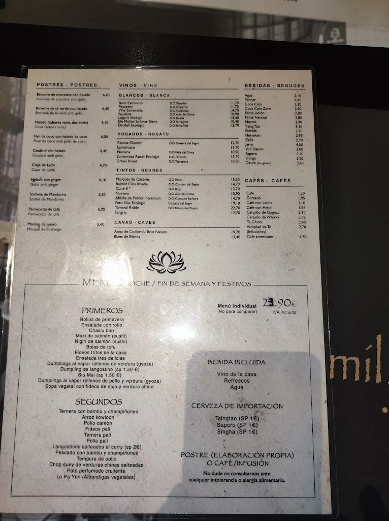 Menu_Mil Budas_Tarragona_image_1