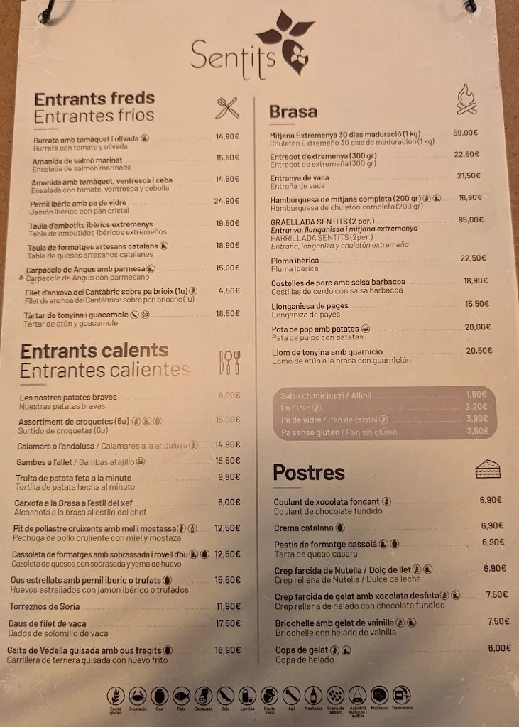 Menu_Restaurant Sentits Plaça de la Font_Tarragona_image_1