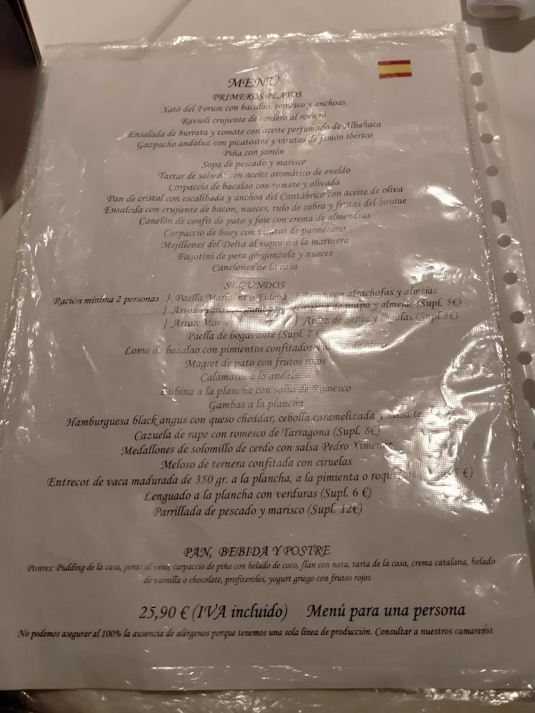 Menu_forum restaurant_Tarragona_image_3