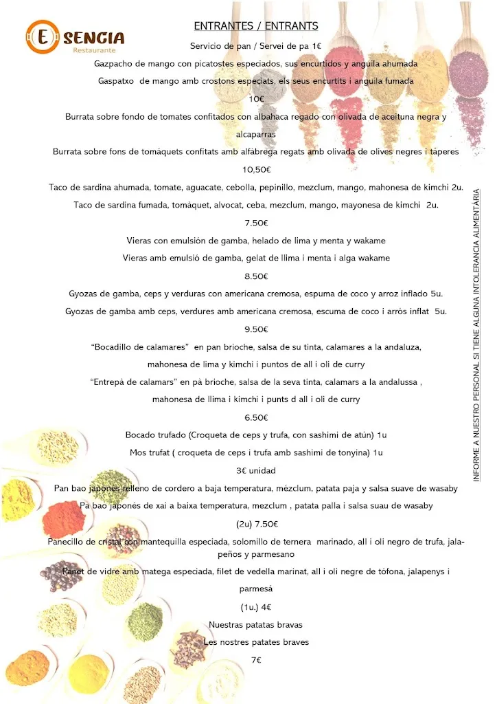 Menu_Restaurant Esencia_Vendrell_image_2