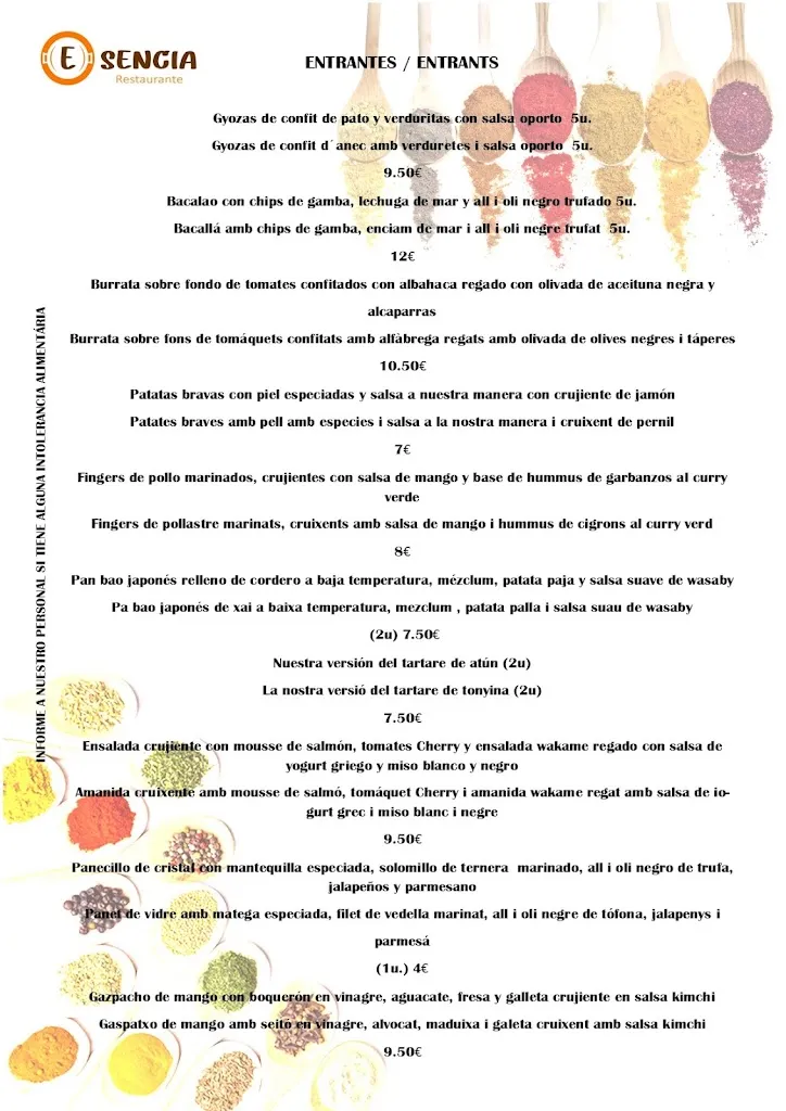 Menu_Restaurant Esencia_Vendrell_image_3