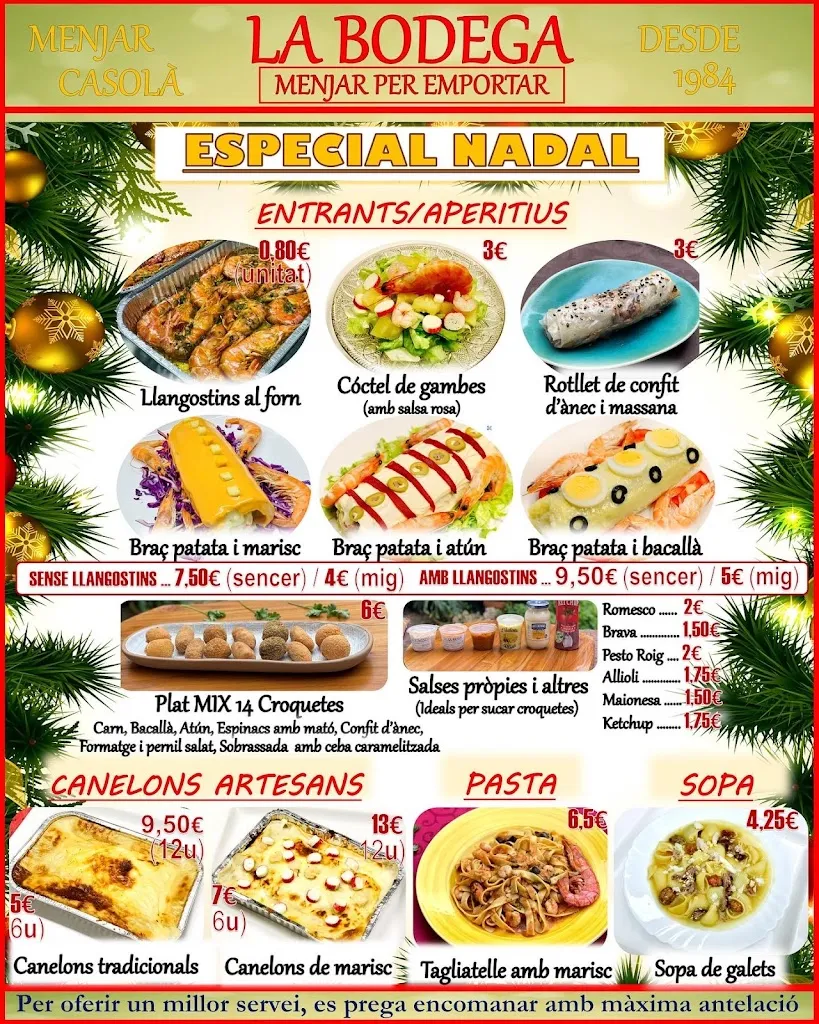 Menu_LA BODEGA - Menjar per emportar_Ulldecona_image_1