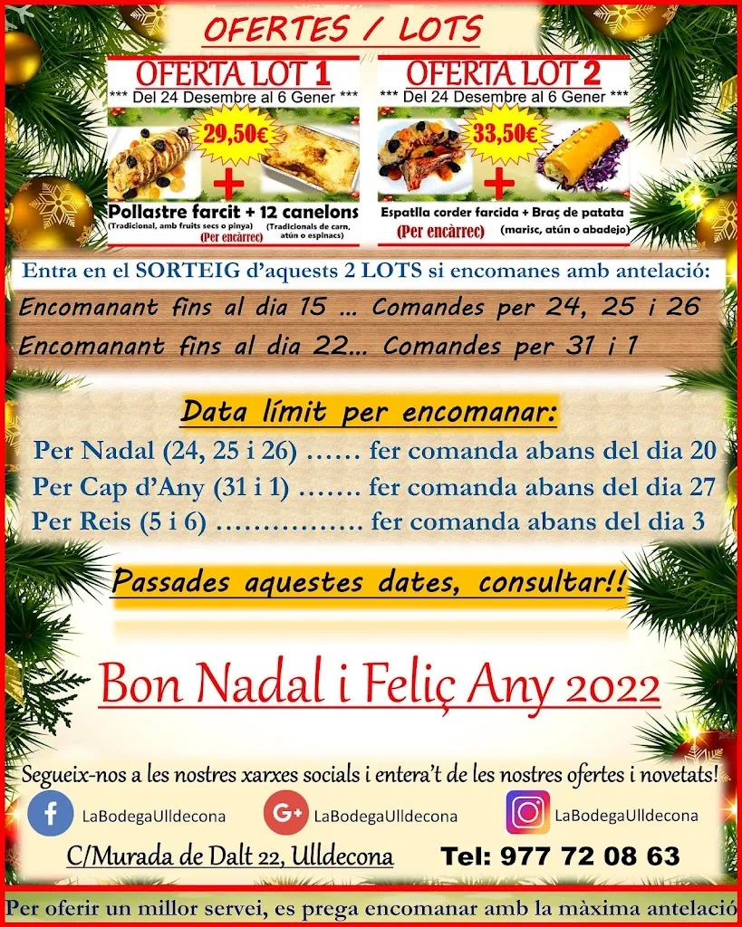 Menu_LA BODEGA - Menjar per emportar_Ulldecona_image_2