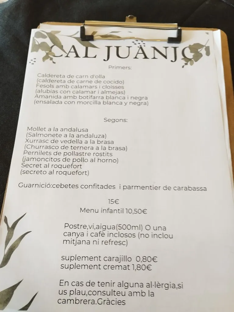 Menu_Restaurante Cal Juanjo_Ulldecona_image_2