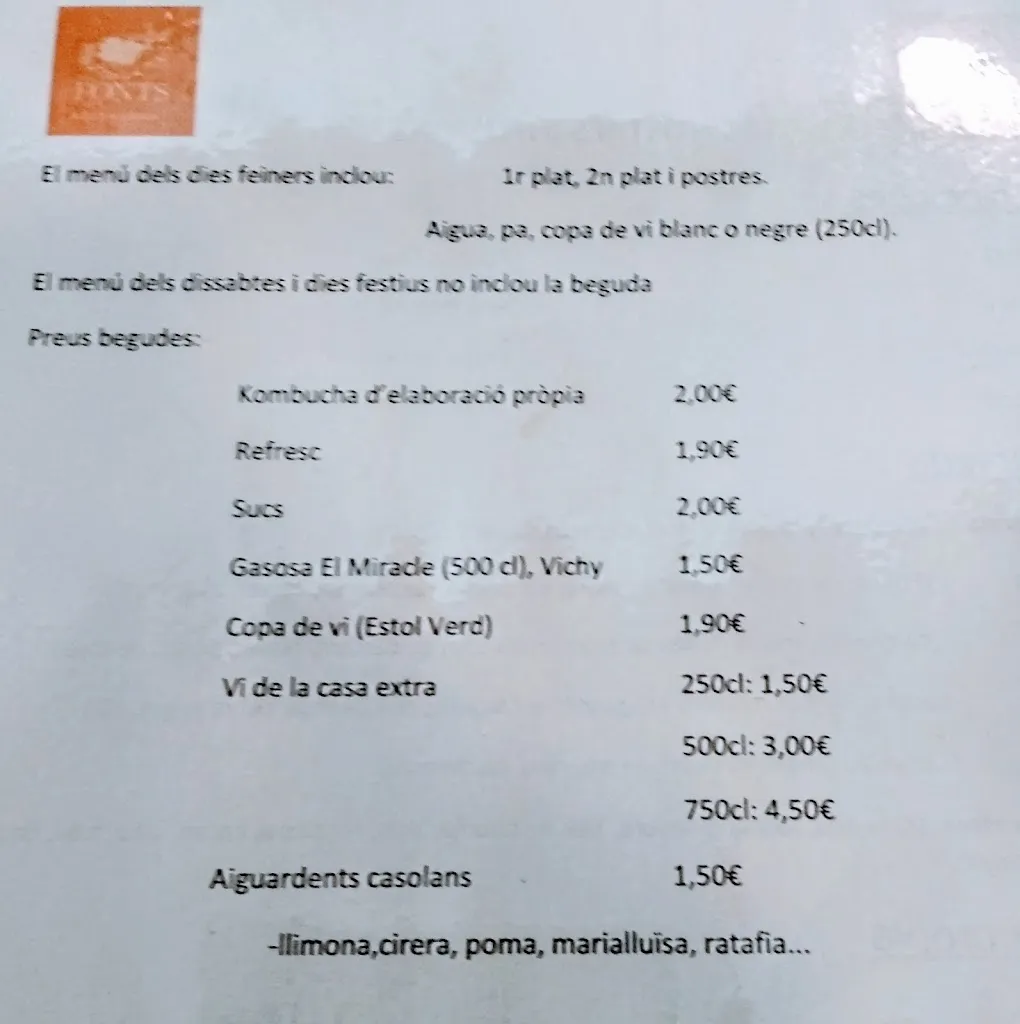 Menu_Restaurant Les Fonts_Vila-rodona_image_1