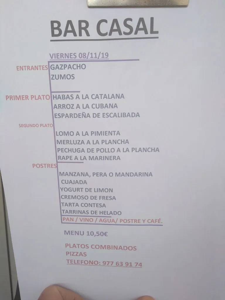 Menu_Bar Casal de Vila-rodona_Vila-rodona_immagine_1