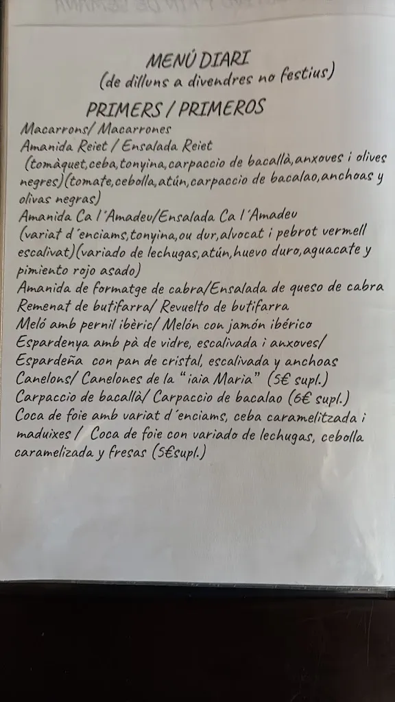 Menu_Restaurant Ca L'Amadeu by Germans Romero_Vilanova dEscornalbou_image_1