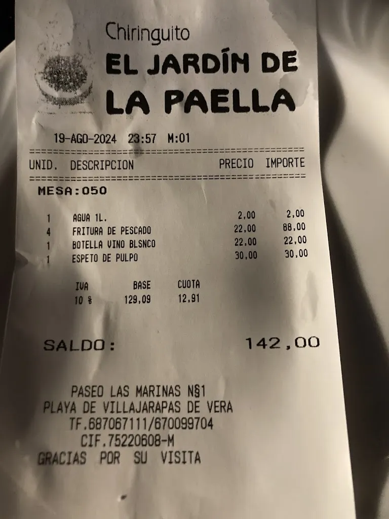 Matteo Chiriatti_El Jardin de la Paella_Garrucha_review