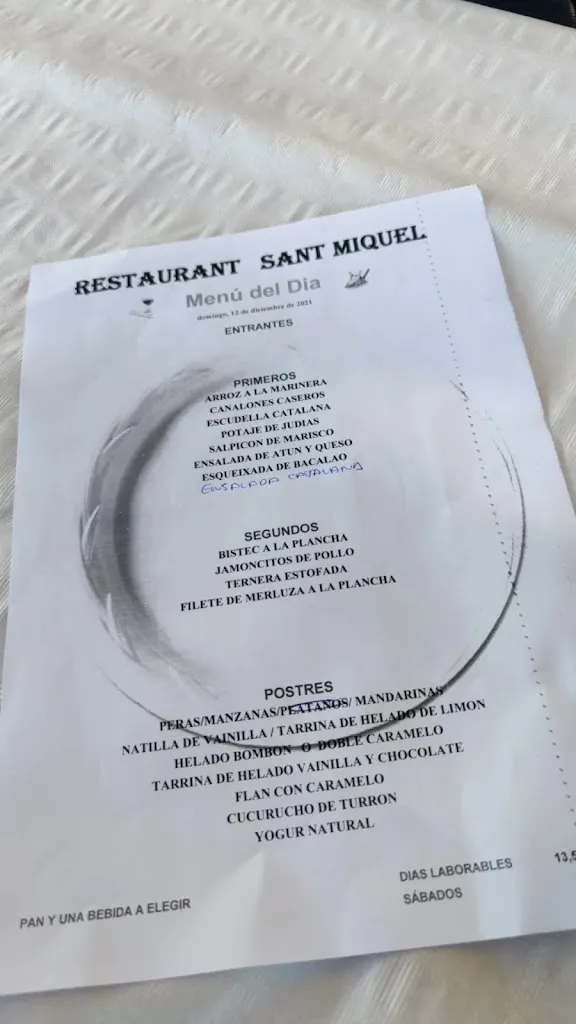 Menu_Bar Restaurant Sant Miquel_Vinebre_immagine_3