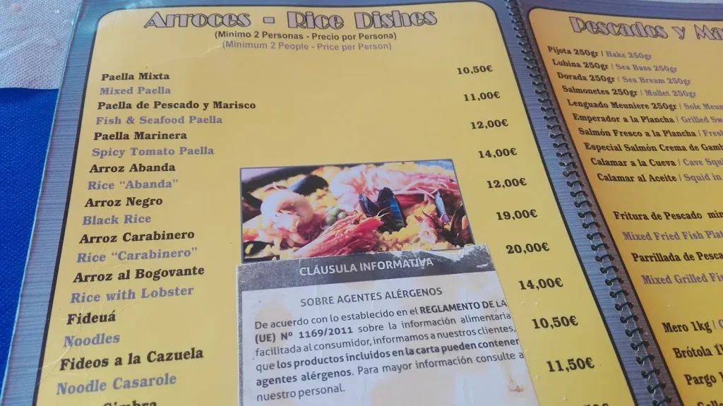 Menu_Chiringuito El Playazo_Garrucha_immagine_4