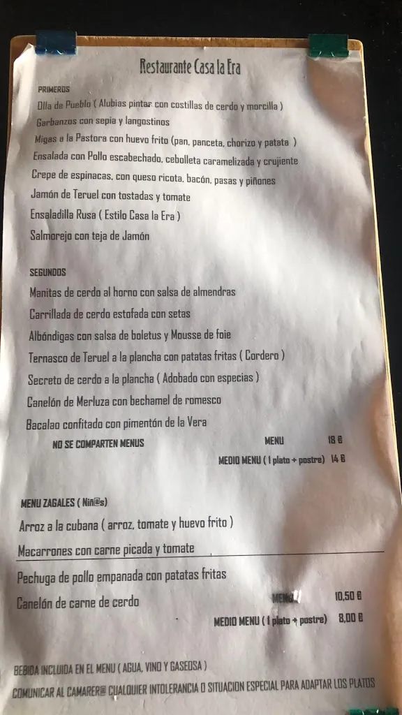 Menu_Restaurante Casa la Era_Ababuj_image_2