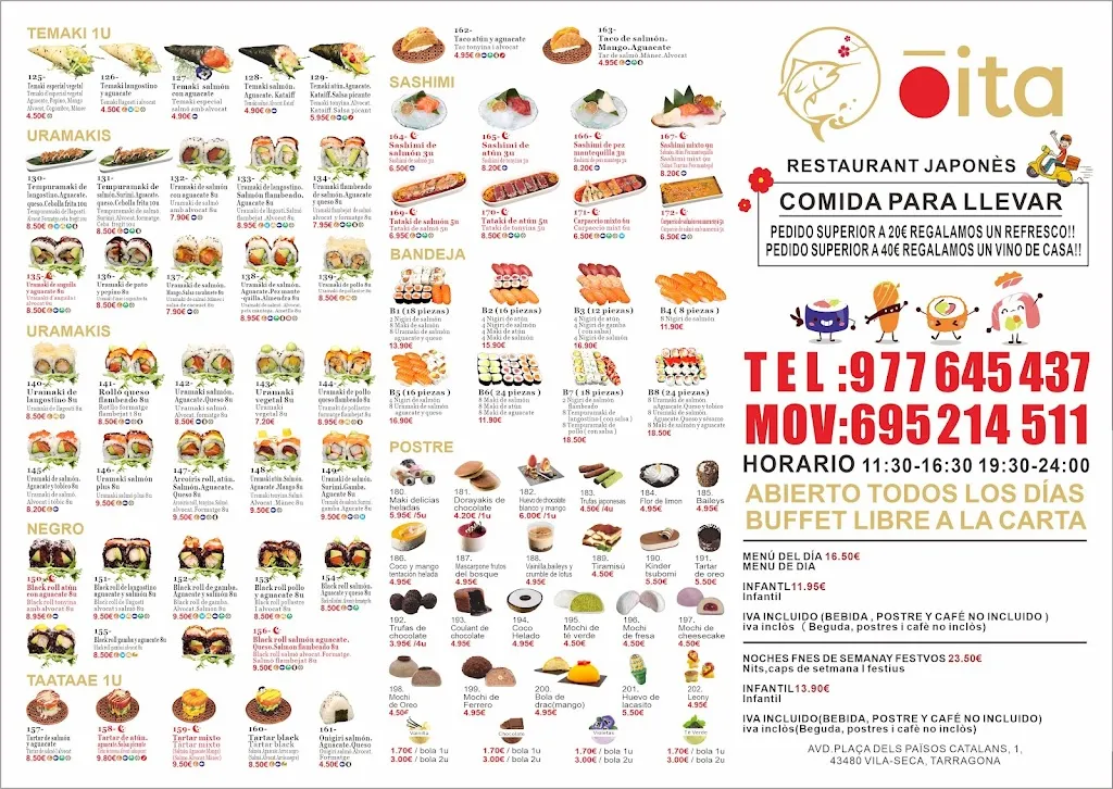 Menu_oita vila-seca_Vila-seca_immagine_2