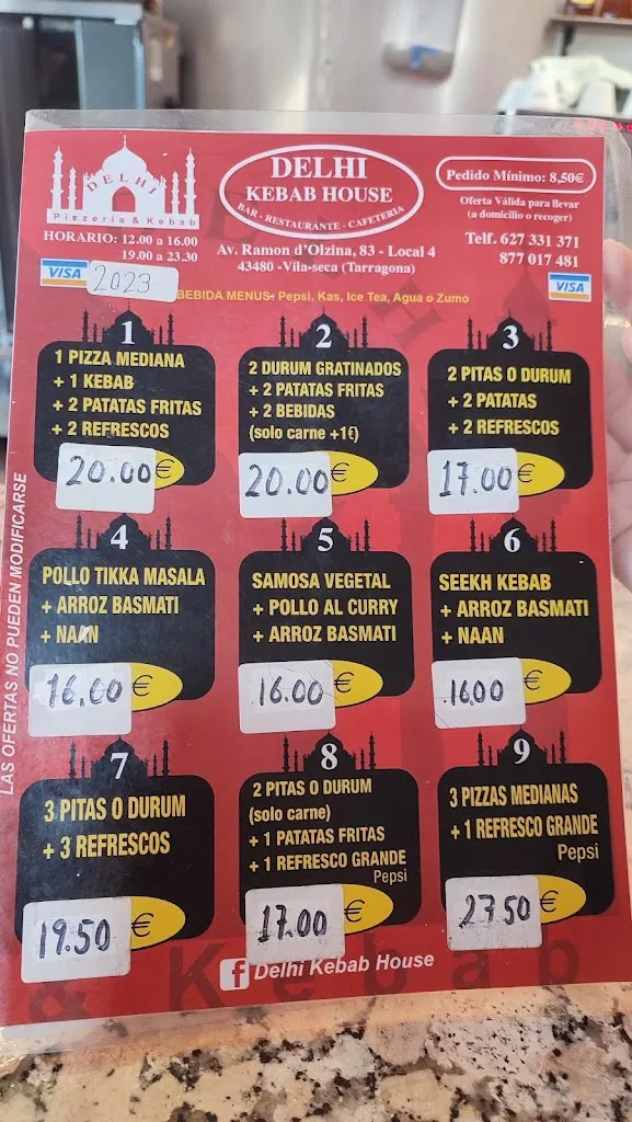 Menu_Delhi Kebab House_Vila-seca_image_1