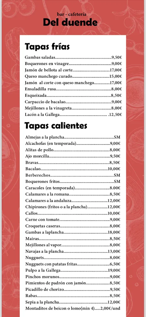 Menu_BAR CAFETERÍA DEL DUENDE_Vila-seca_image_1