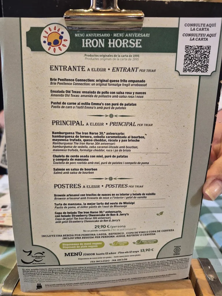 Menu_The Iron Horse_Vila-seca_image_1
