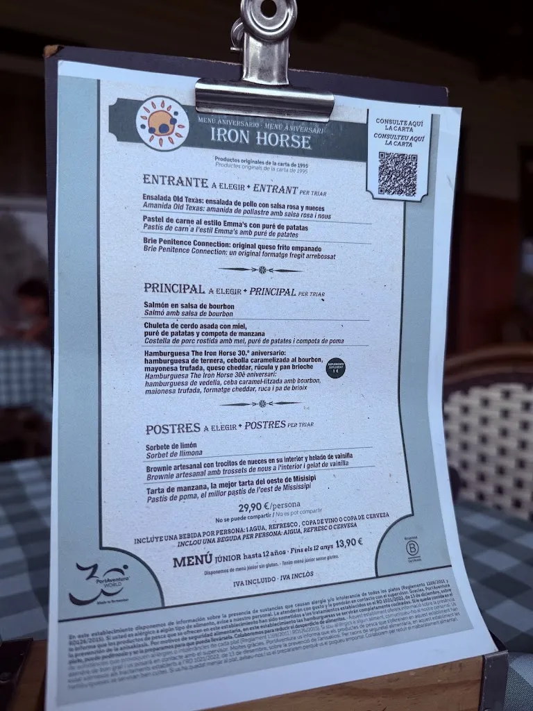 Menu_The Iron Horse_Vila-seca_image_2