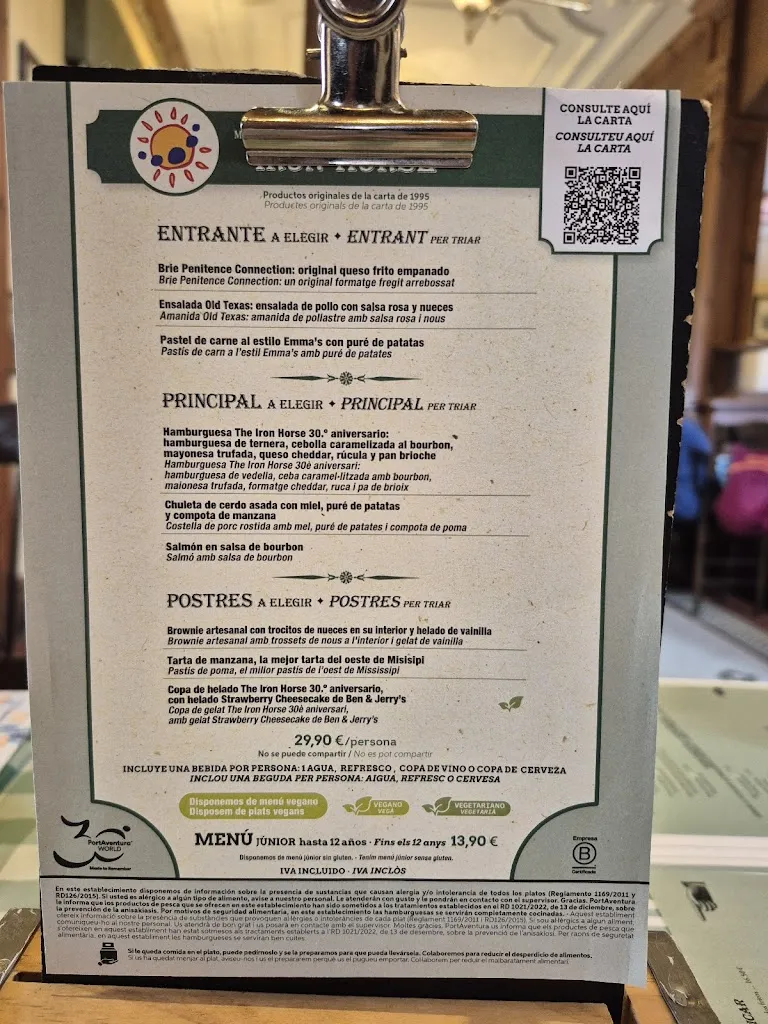 Menu_The Iron Horse_Vila-seca_image_3