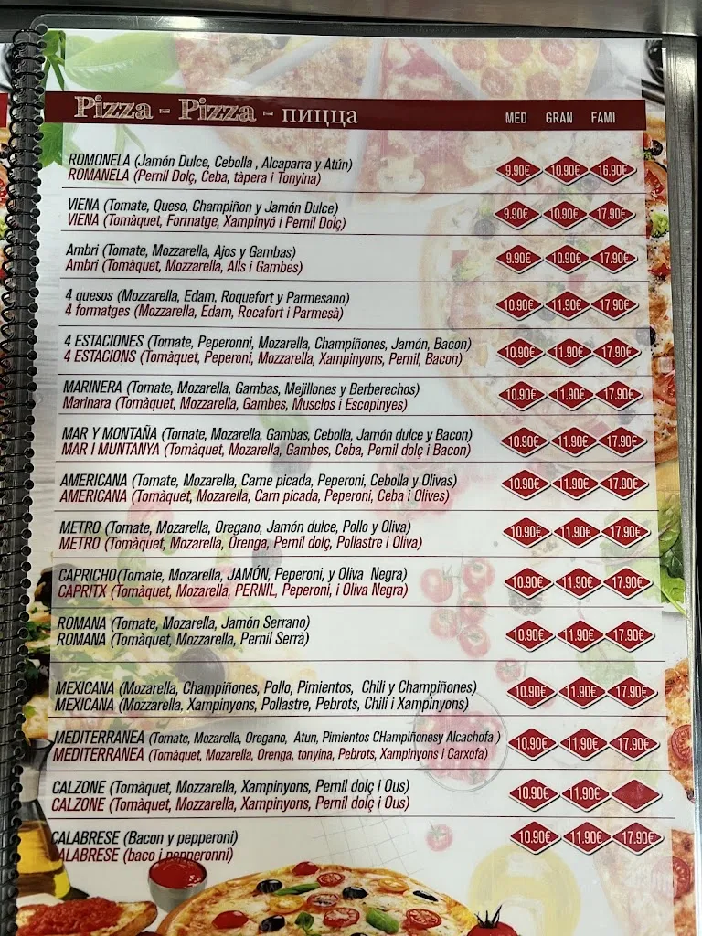 Menu_Pizzeria Metro Vila-Seca_Vila-seca_immagine_4